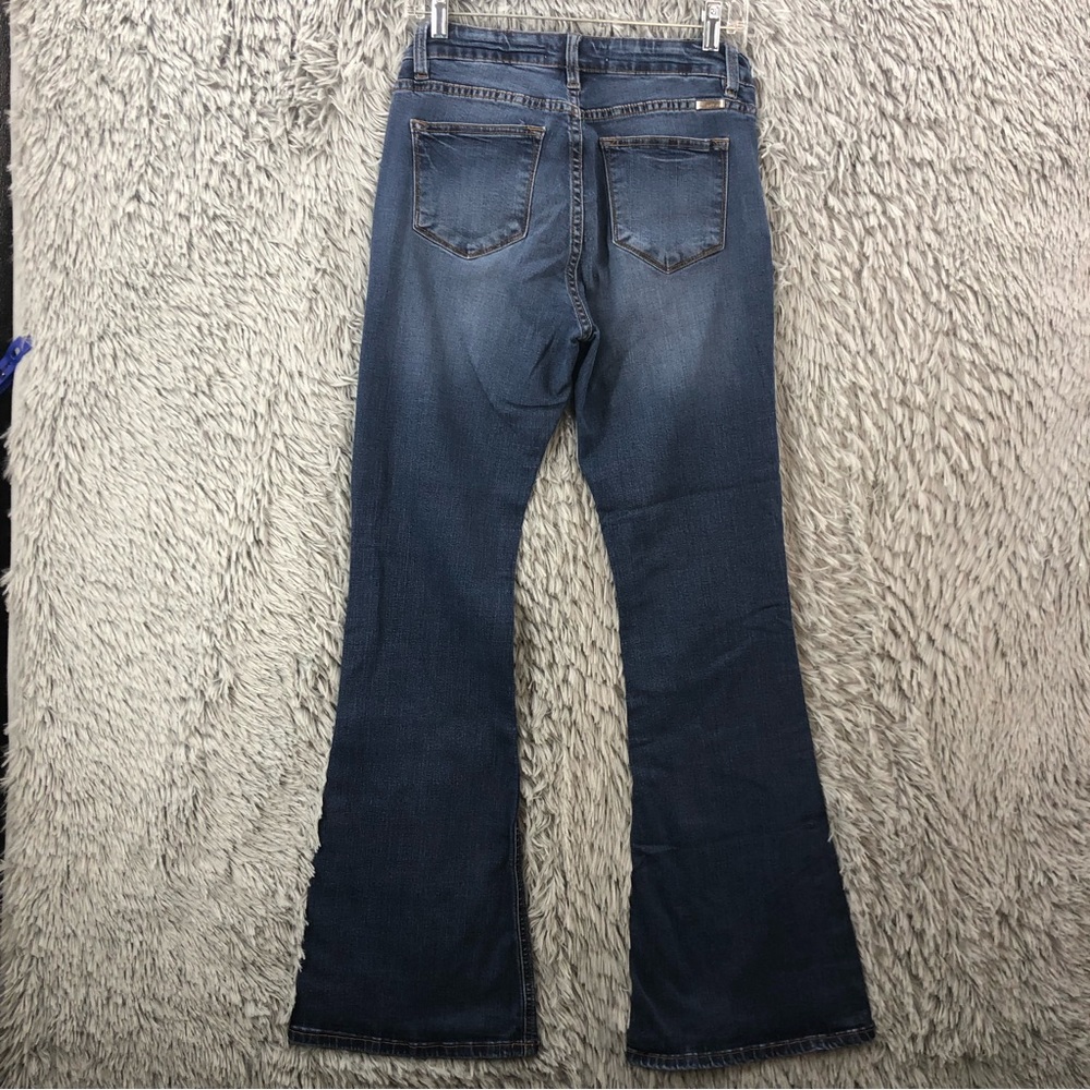 KanCan Jeans Womens Size 9 Flare Whiskered Denim Stretch